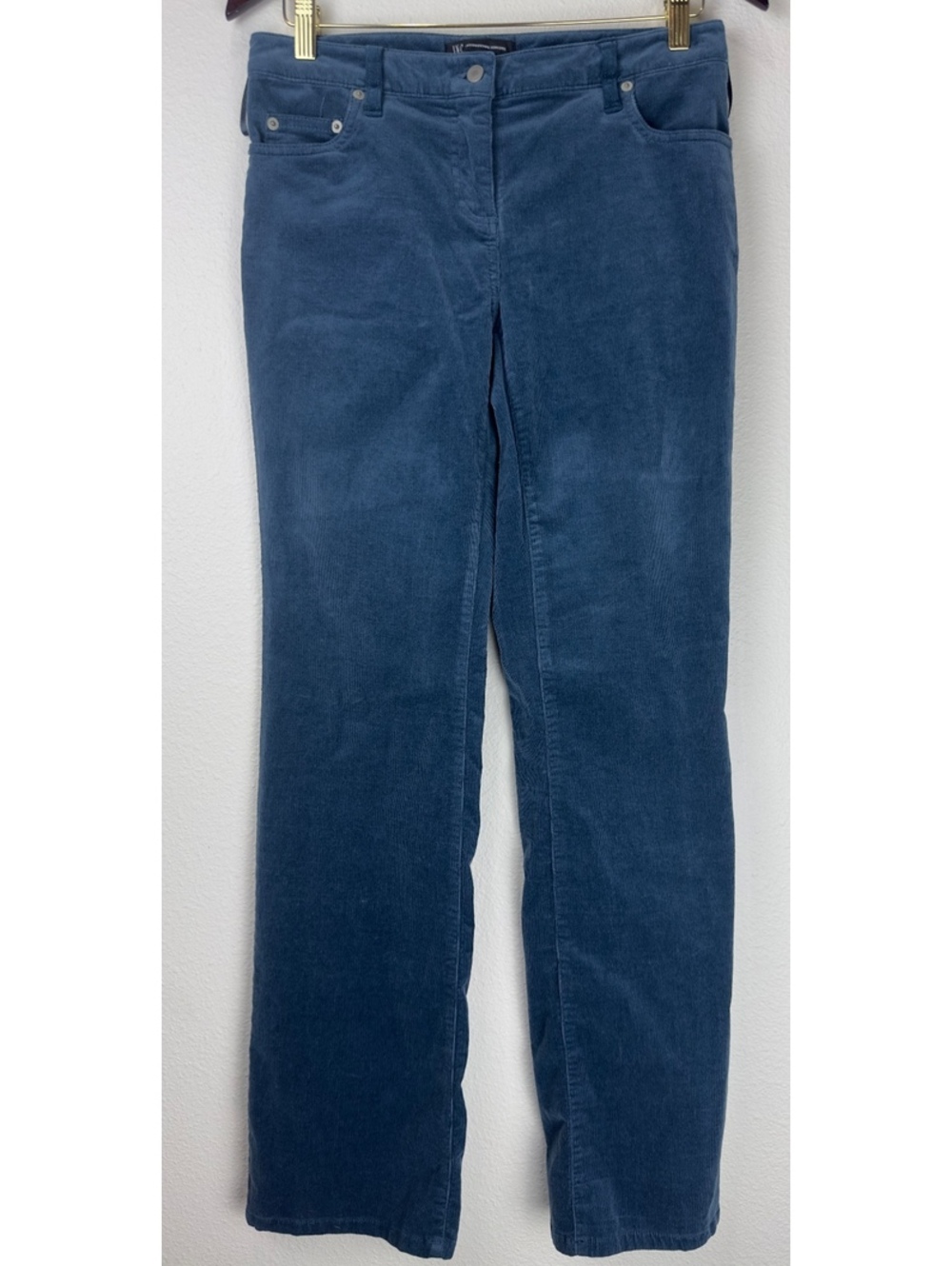 INC International Concepts Size 4 Teal Blue Corduroy Pant Bootcut Women 30 Waist